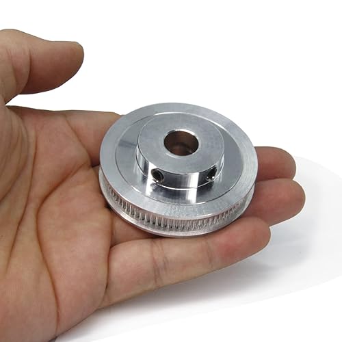 Miniatura 6 de Yeebyee 2GT Polea 80 dientes 0.472 in diámetro 80T correa dentada Polea síncrona rueda aluminio para cinturón de 0.236 in de ancho Impresoras 3D