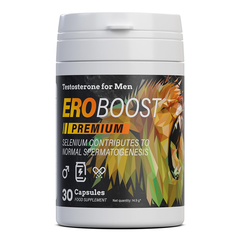 Eroboost Complemento natural para la vitalidad masculina, equilibrio hormonal y energía psicofísica, 30 cápsulas