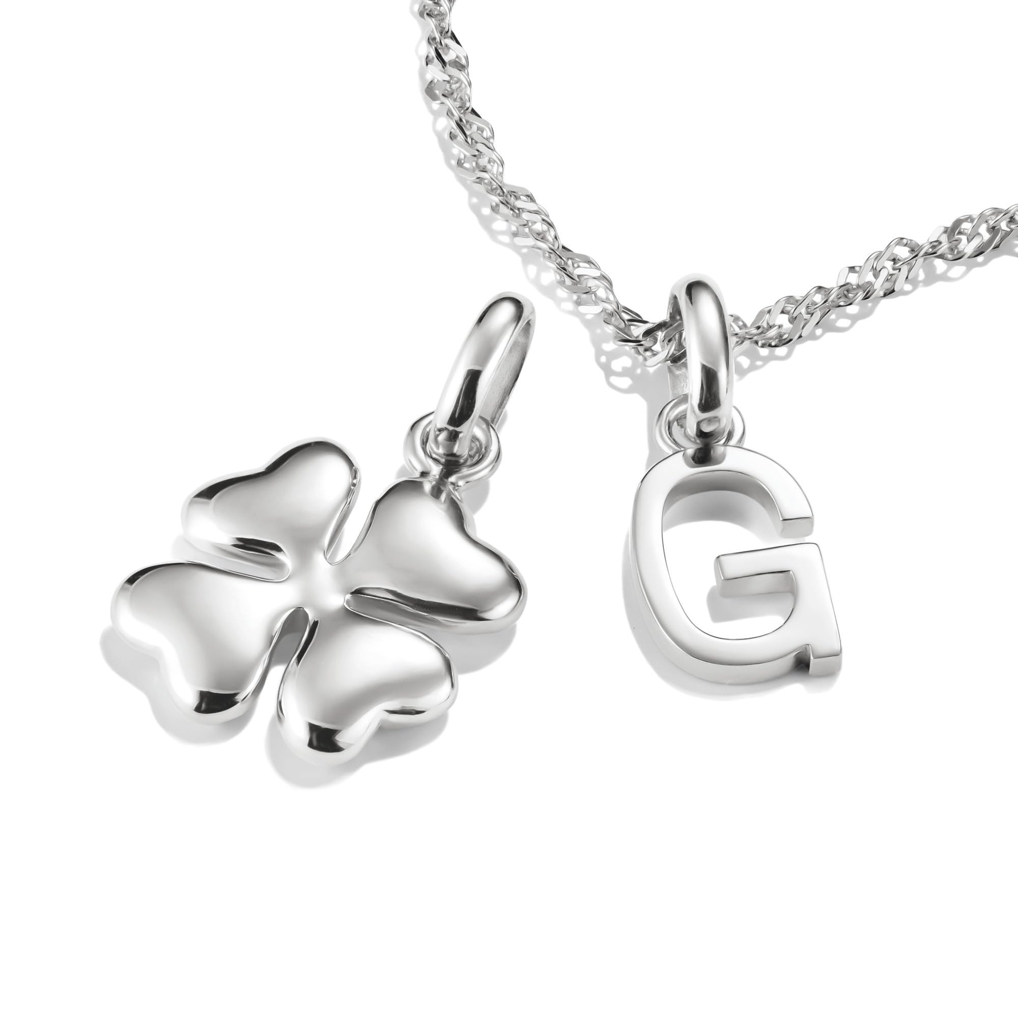 Thomas Sabo Pendentif Charm trèfle à quatre feuilles 3D Connect argent Argent 925 Recyclé