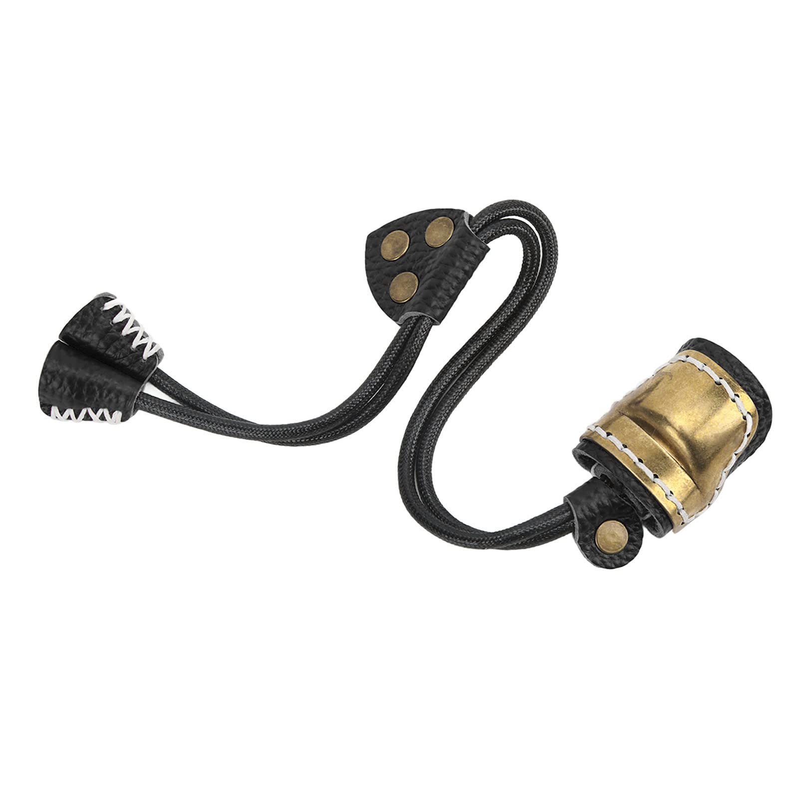 Anello per Il Pollice per Tiro con L'Arco, Protezione per Il Pollice in Morbida Pelle Bovina in Ottone e Corda di Cera Protezione per Il Dito per Tiro con L'Arco per Il Tiro con
