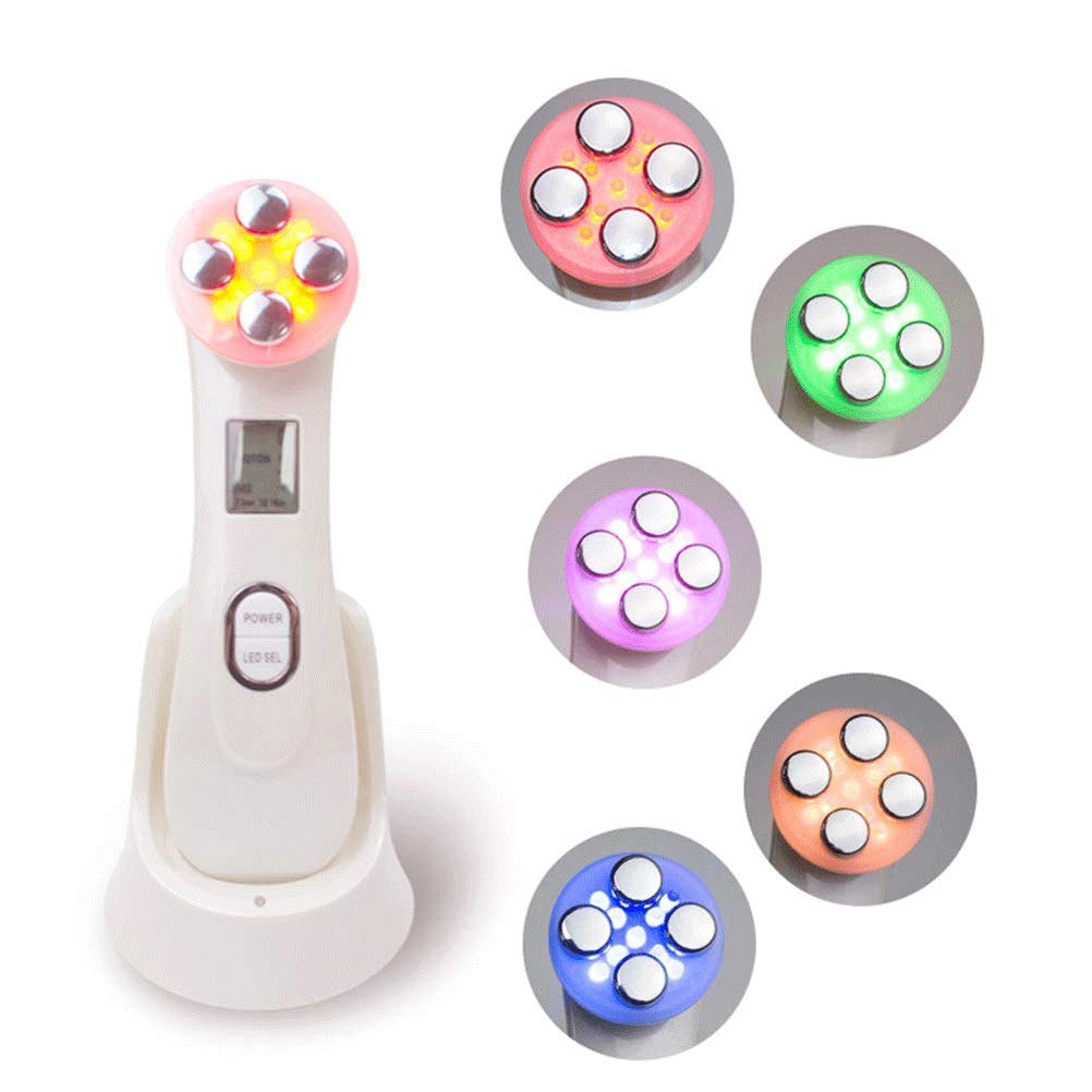 5 In 1 RF&EMS LED Face Mask Tightening Machine Radio Mesotherapy Electroporation Facial Beauty Pen Radio Frequency LED Photon Skin Rejuvenation Remover Wrinkle Beauty Device