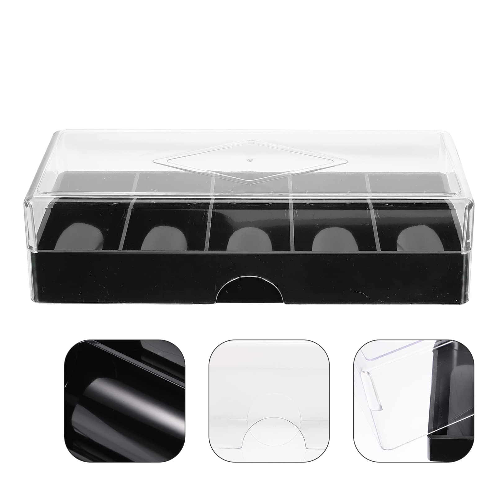 ERINGOGO Acrylic Poker Chip Case Wear Resistant Holder for Chips Design for Home Use and Travel Transparent Chip Organizer for Tidy Storage and Display