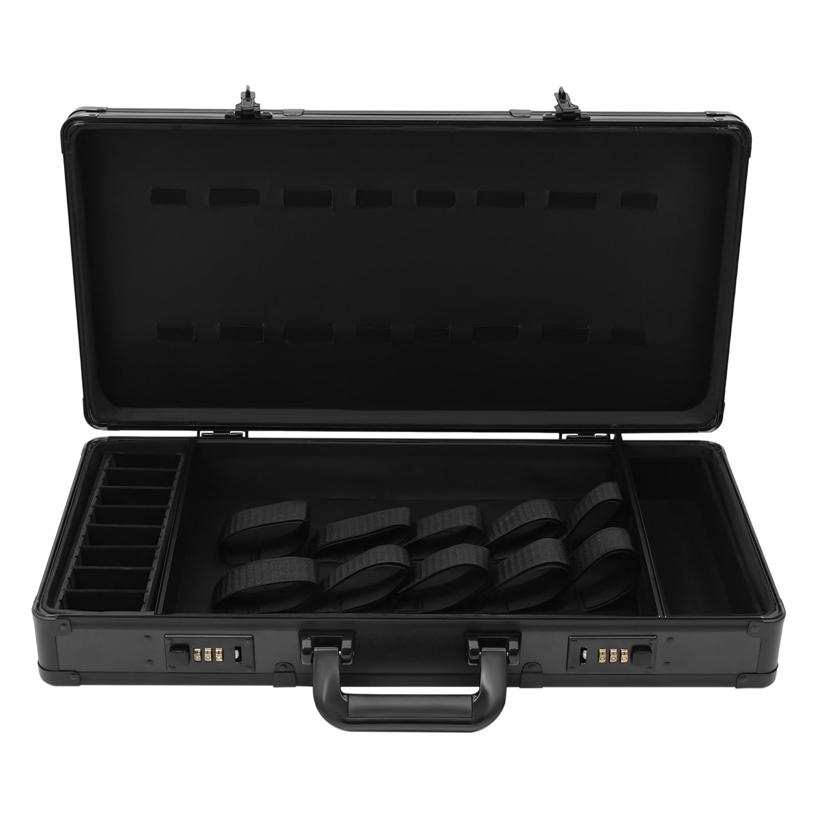 Stylist Barber Tragetasche Kämme Werkzeuge Organizer Friseursalon Koffer Schloss,Double Combination Lock Design,Elastische Bänder & Bänder,für die Aufbewahrung von Friseurwerkzeugen und Friseurzubehör