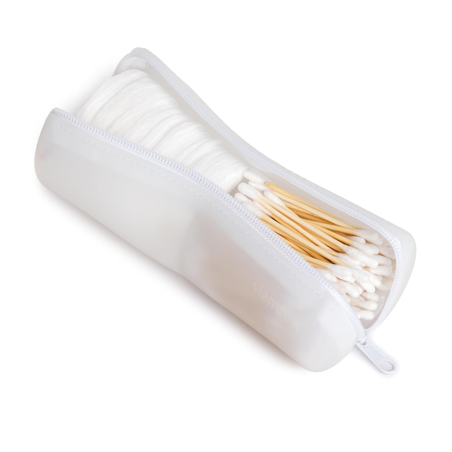Cotton Round Swab Travel Case 2 in 1 Portable Hair Accessories Organizer Hair Tie and Bobby Pin Holder