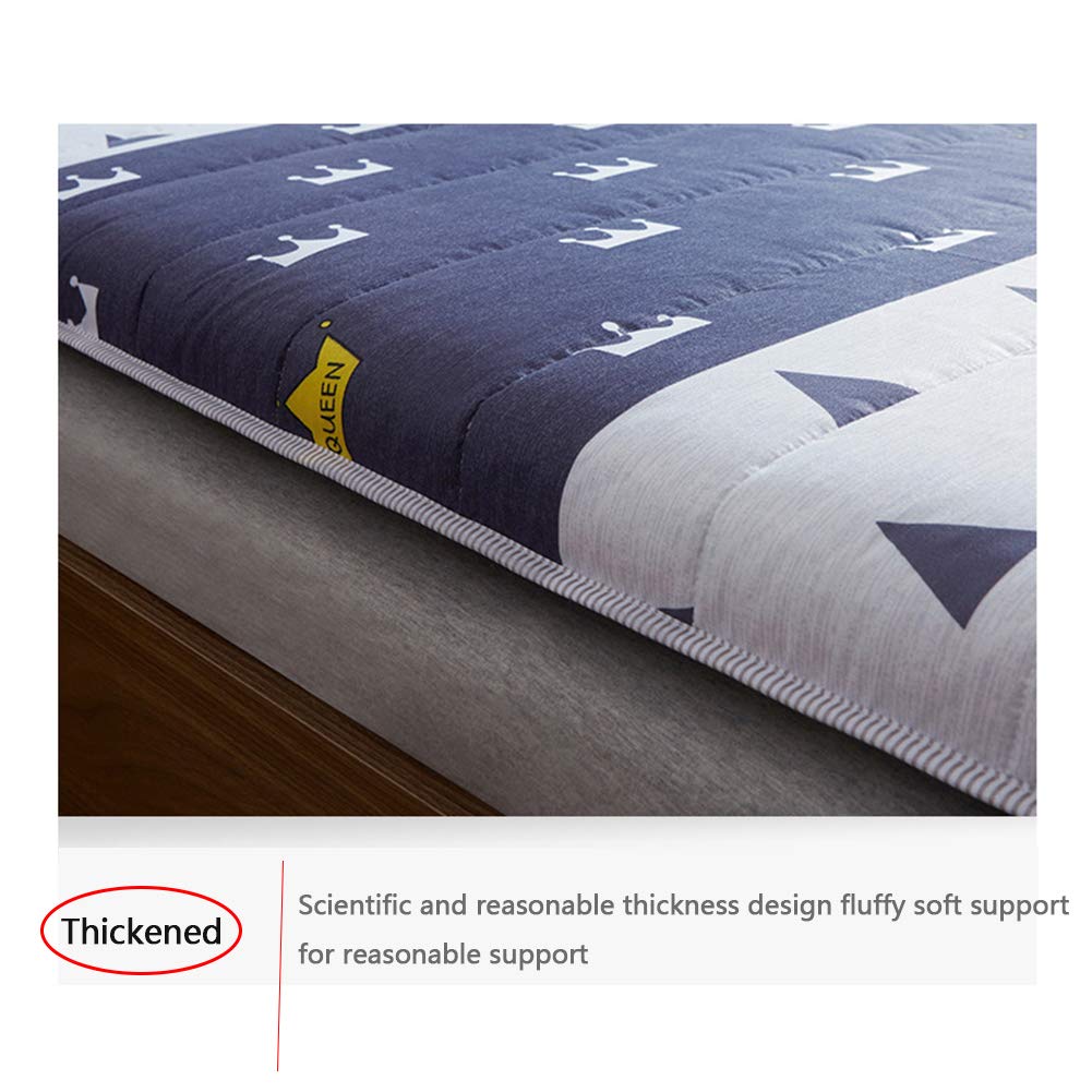 Surmatelas Matelas Tatami Japonais Matière Épais douce Matelassée en Matière de Coton Entièrement Remplissant Futon Matelas pour Dormir Invité, Tapis Sol Maison, Matelas Lit, Matelas,E,80x200cm