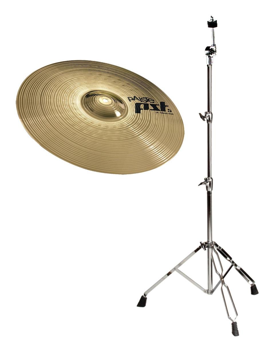 Paiste 18" PST 5 Crash/Ride Becken und Beckenständer gerade Set