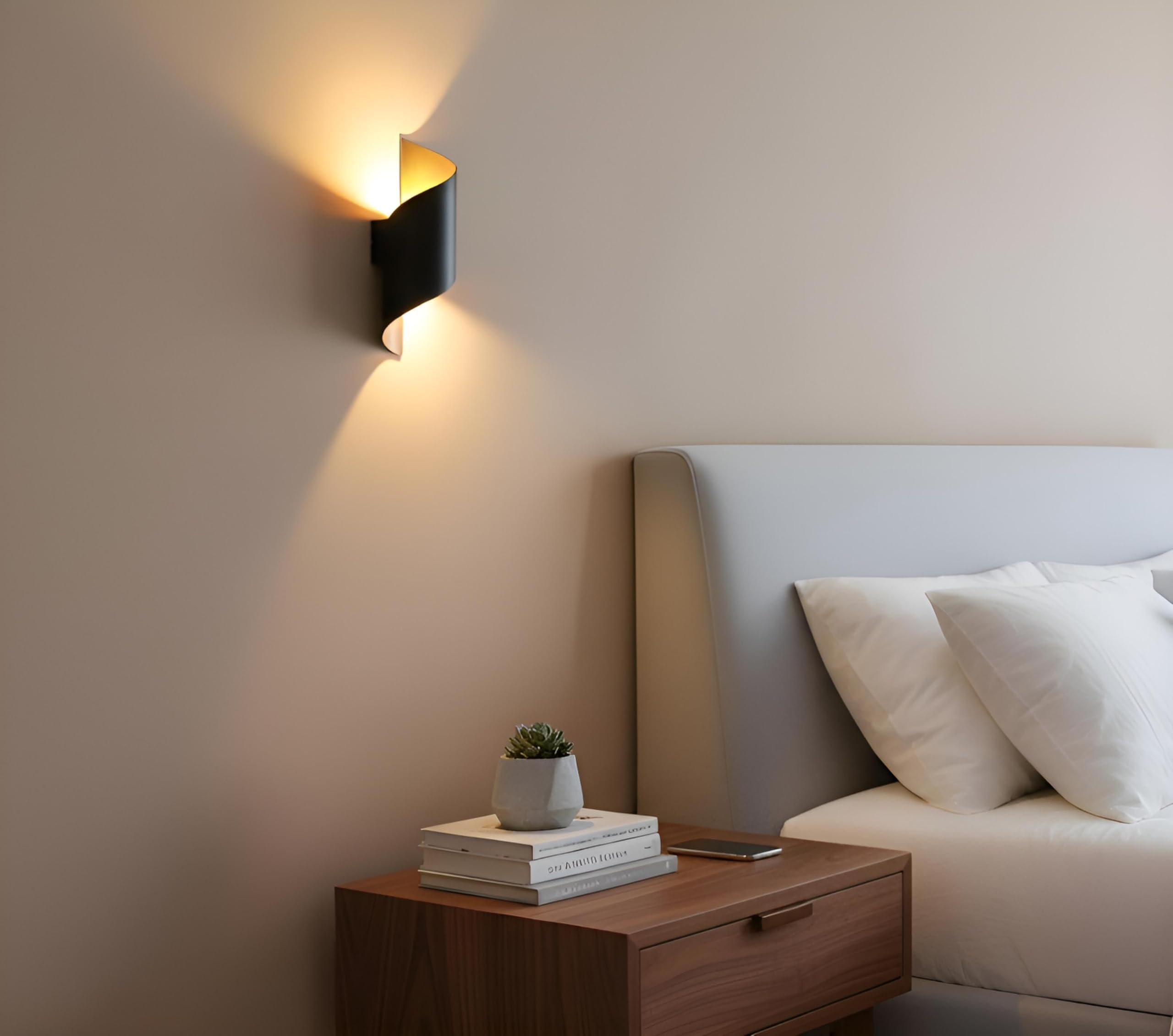 FILLISKA® 10 Watt LED Luxurious BlackGold Indoor/Outdoor UP Down Wall Light, Warm White, IP-65 Rainproof & Shockproof Alluminium Body