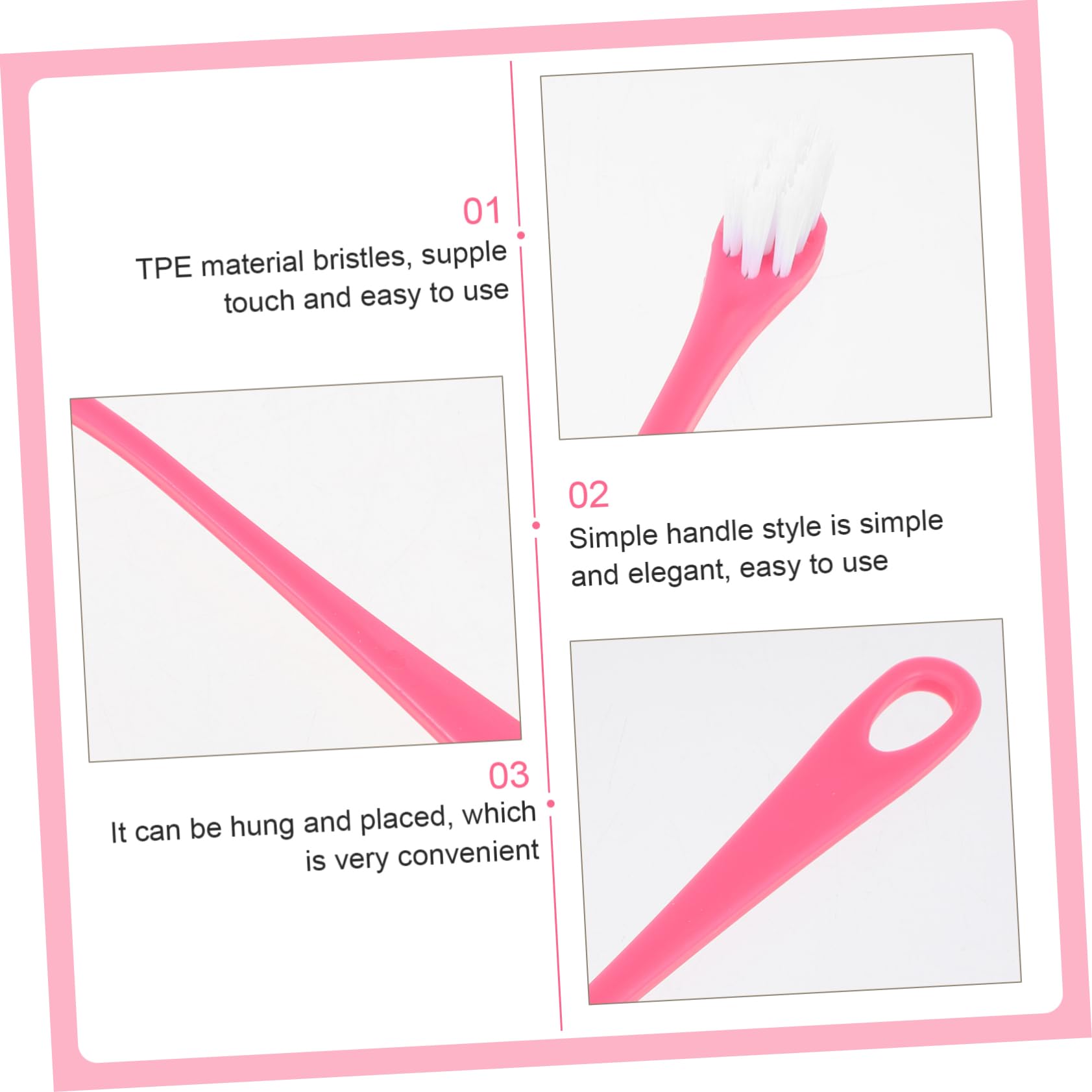 Abaodam 2Pcs Soft Bristle Pets Toothbrushes for Dogs and Cats Gentle Oral Care Tools for Cleaning Lightweight and Comfortable Design Durable Pet