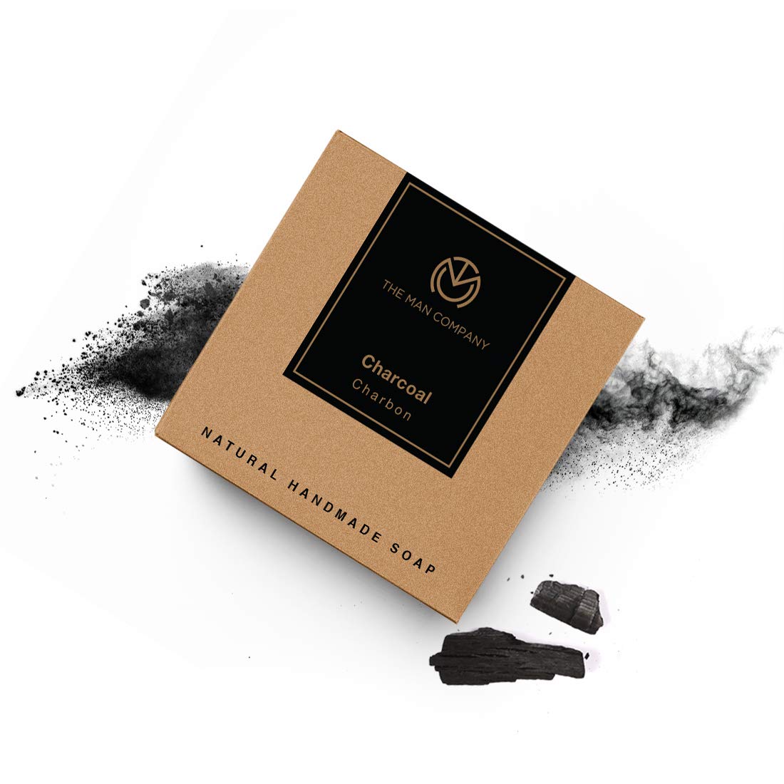 The Man Company Charcoal Soap (125 gm) - 100% Natural, Removes Blackheads