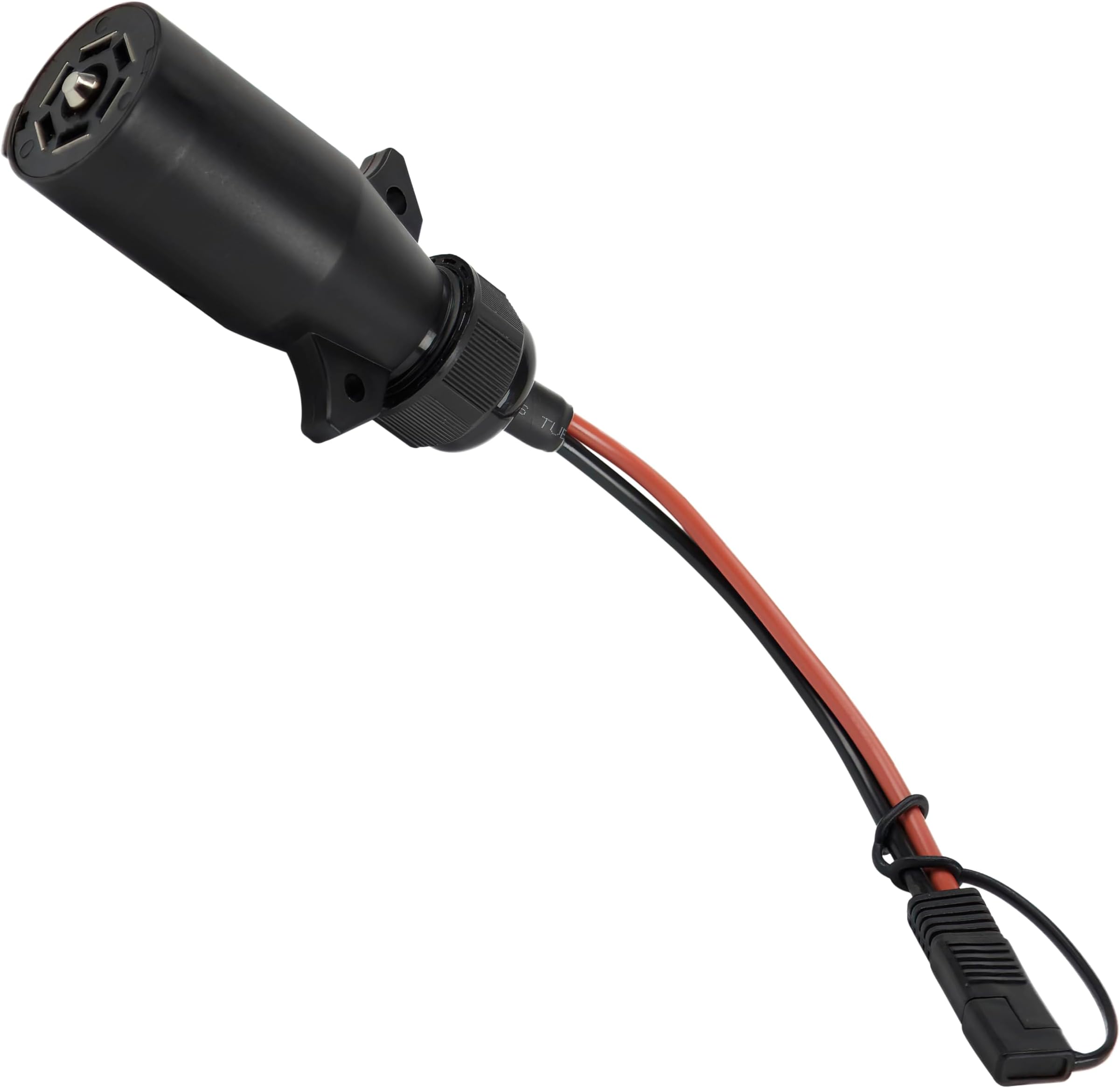 VIAIR 7-Way Power Access - 7-Way Trailer Plug to 2-Pin SAE Connector with 12 Gauge Wire & Smart Connect Compatible - 12V Power Supply for Air Compressor, Truck, RV, Boat & ATV Hitch Adapter
