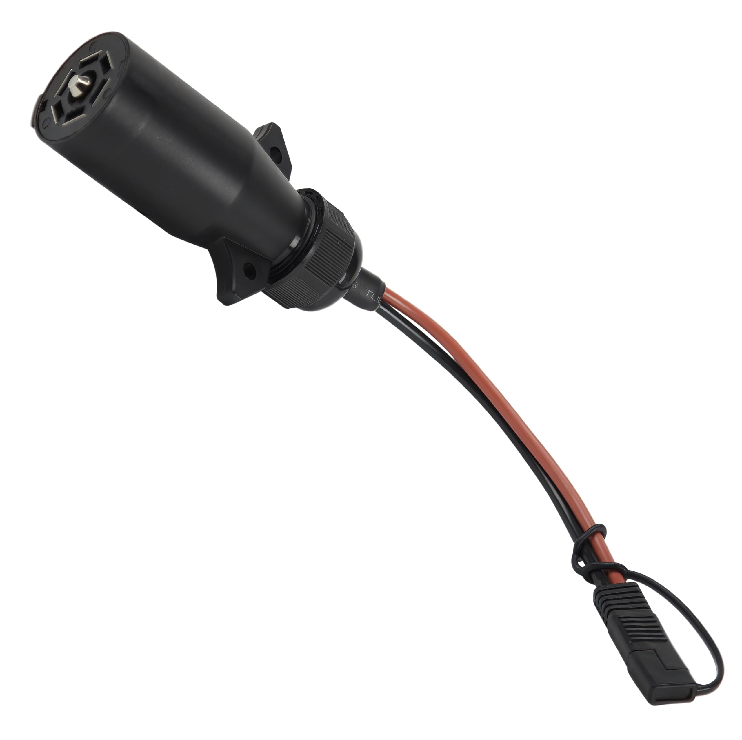 VIAIR 7-Way Power Access - 7-Way Trailer Plug to 2-Pin SAE Connector with 12 Gauge Wire & Smart Connect Compatible - 12V Power Supply for Air Compressor, Truck, RV, Boat & ATV Hitch Adapter