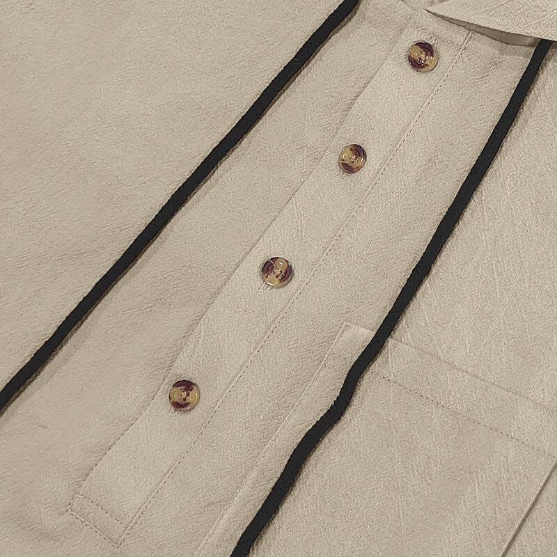 Men's Casual Linen Blend Shirt Short Sleeve Hooded Pullover 1/4 Button Henley Shirt for Vacation and Daily Wear4