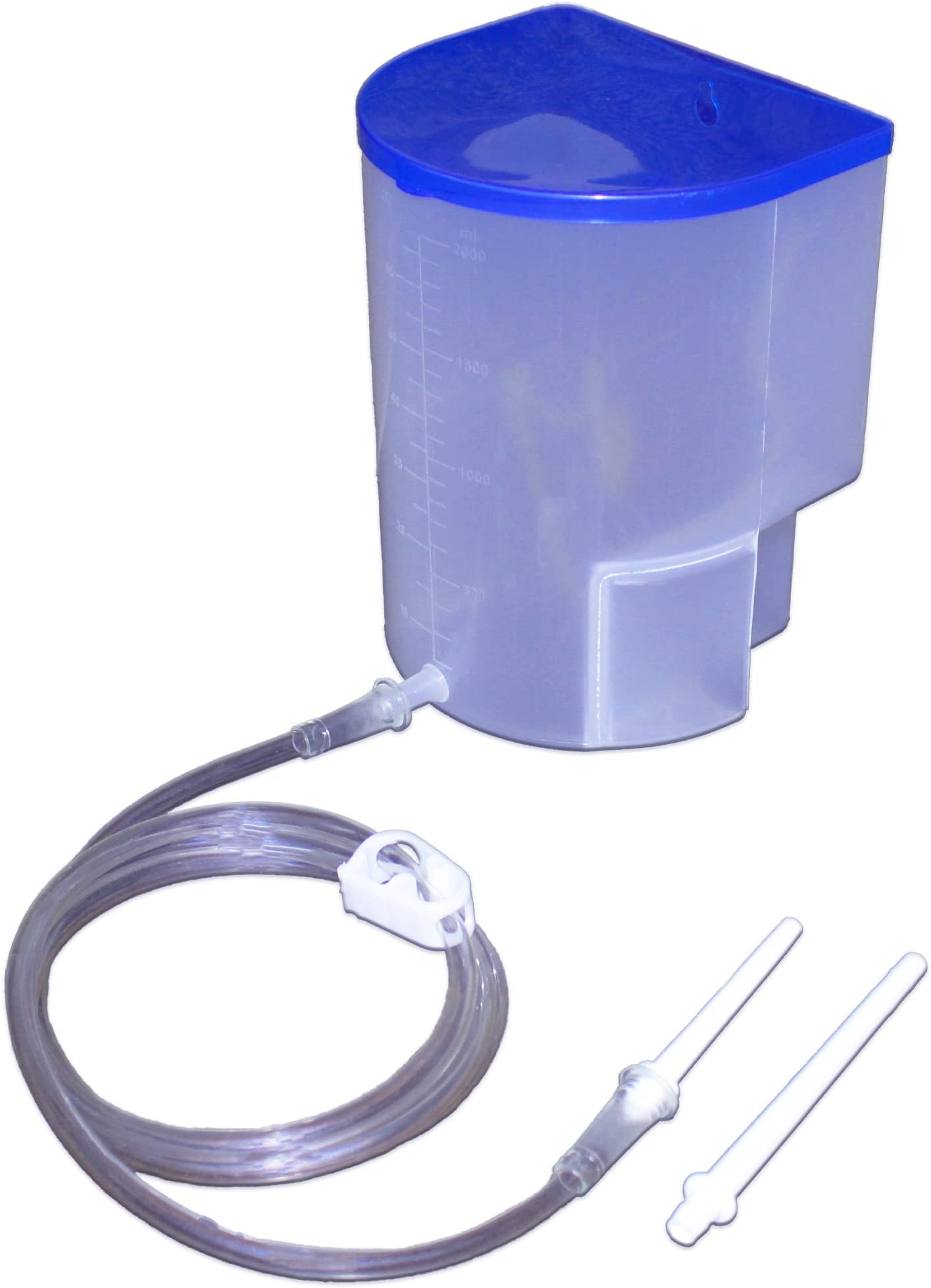 2000 ML PVC Satvik Movement Enema Kit for Home Use - 1 Silicon Pipe 1 Pinch Clamp 2 Nozzle for Men and Women - with Instruction User Manual