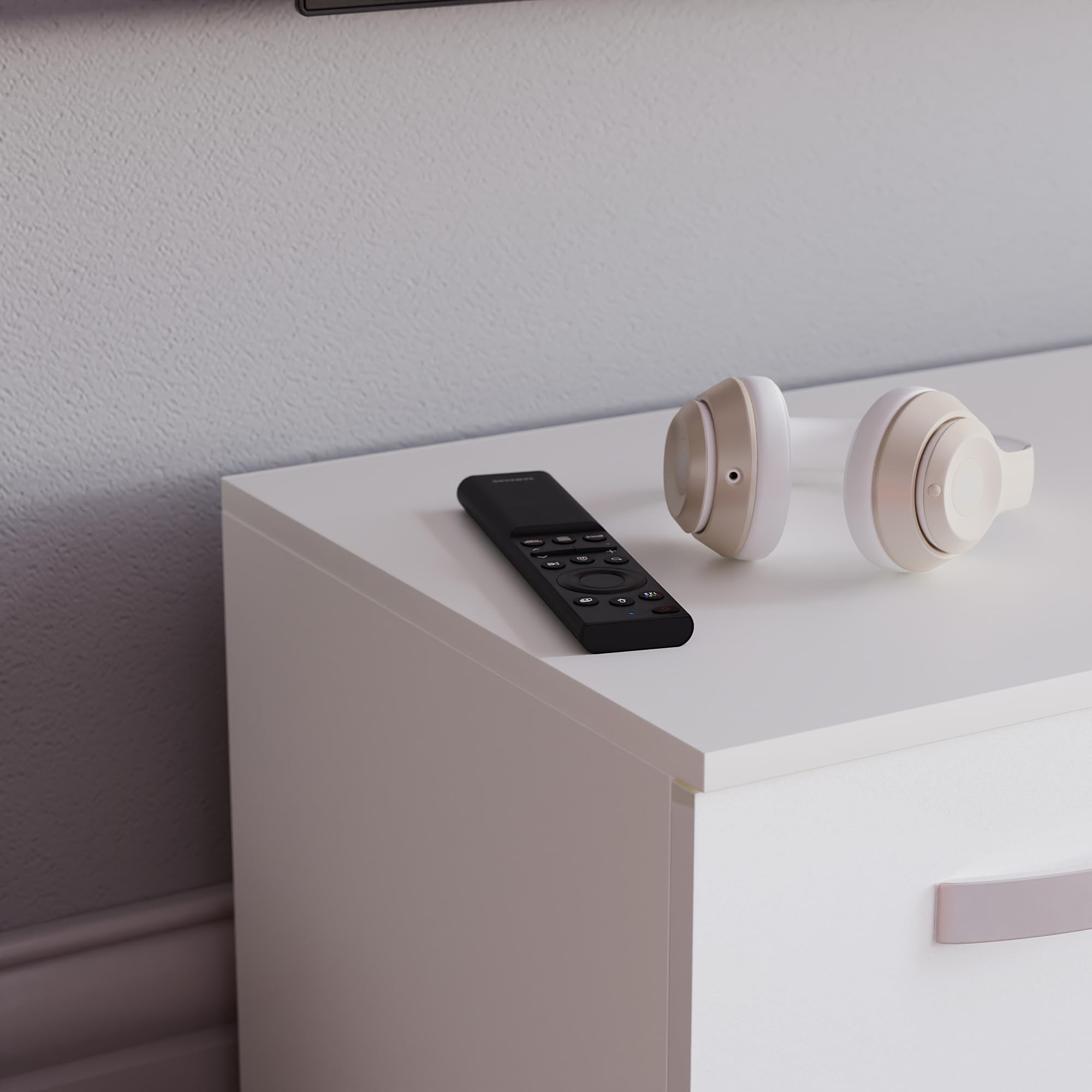 Vida Designs Cosmo Mobiletto per TV a 2 Ante in Pannello di Fibra a Media Densità, Colore: Bianco, 120 cm, 120 cm No LED Lights