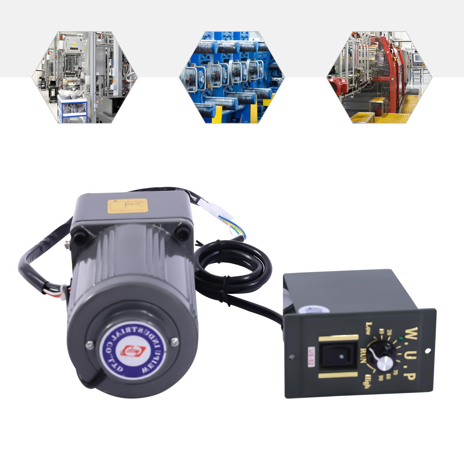 Stufenlos regelbarer Motor Einstellbare Drehzahl Untersetzungsgetriebe für Intelligenten Geräten Tierzuchtmaschinen Druckmaschinen 220V 40W