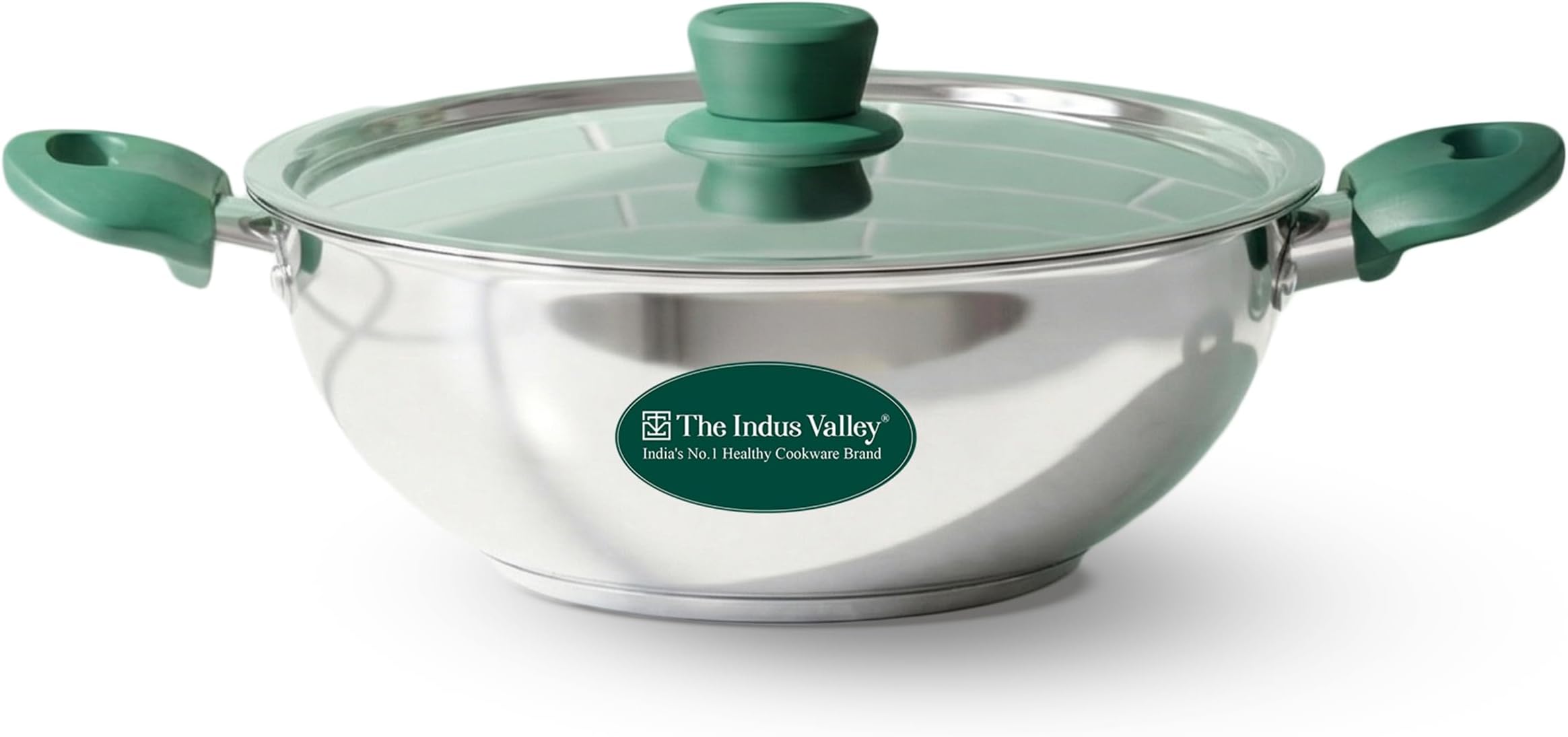 Stainless Steel Kadai/Kadhai with Steel Lid | 27cm/ 10.6 inch, 3.5Ltr, 1.18kg | Induction Friendly | 3-Layer Thick Bottom, 100% Toxin-Free, No Chemical Coating