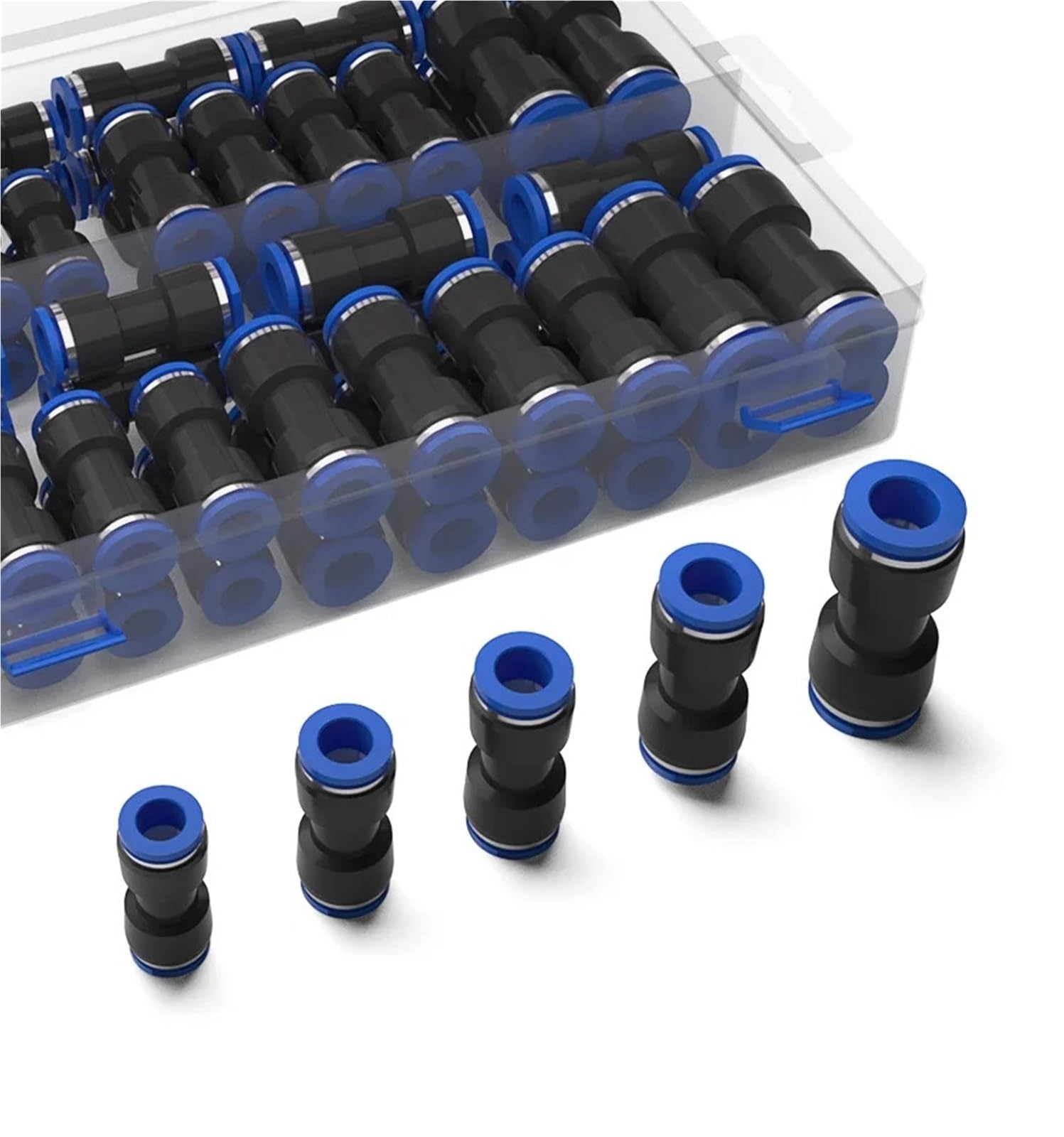 Kit de manguera neumática con acoplamiento rápido antiescapes de 4 a 10 mm