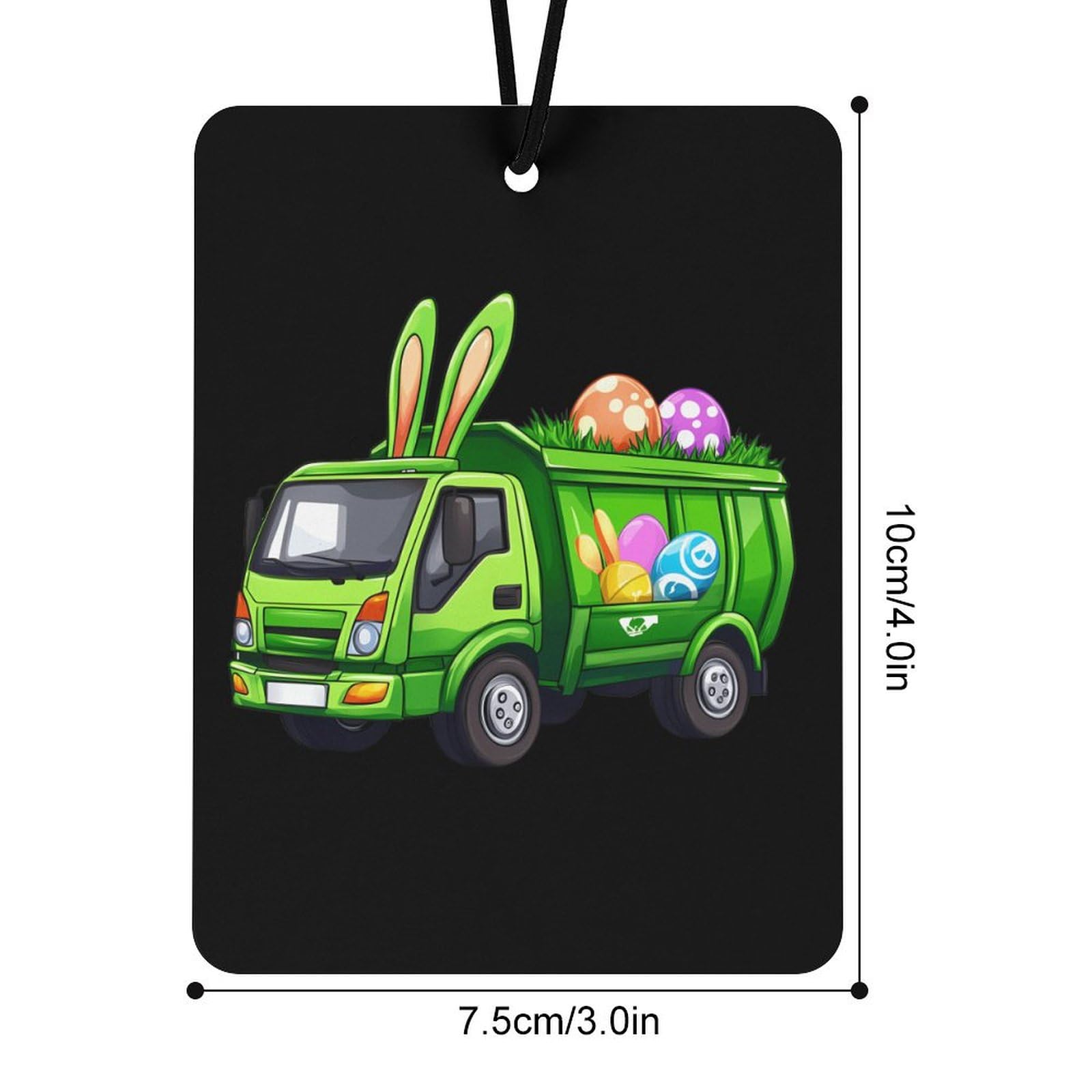 Easter Bunny Garbage Truck Car Air Freshener Hanging Aromatherapy Tablets for Car Accessories Square