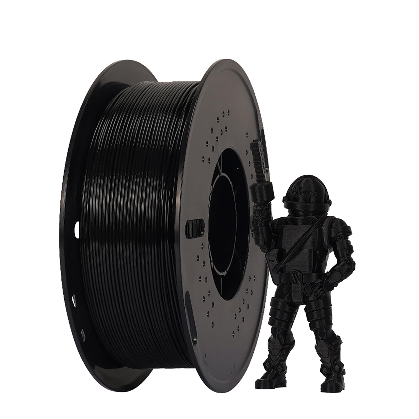 Filamento per stampante 3D PETG ad alta velocità Filamento per stampa iper da 1,75 mm Bobina da 1 kg (2,2 libbre) Precisione del materiale di stampa 3D ± 0,02 mm per la maggior (Nera)