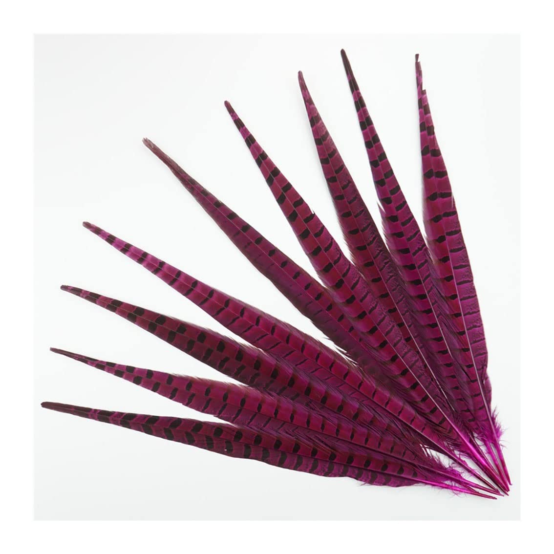 Plumas de faisán natural premium de 40-45 cm para alta costura rosa