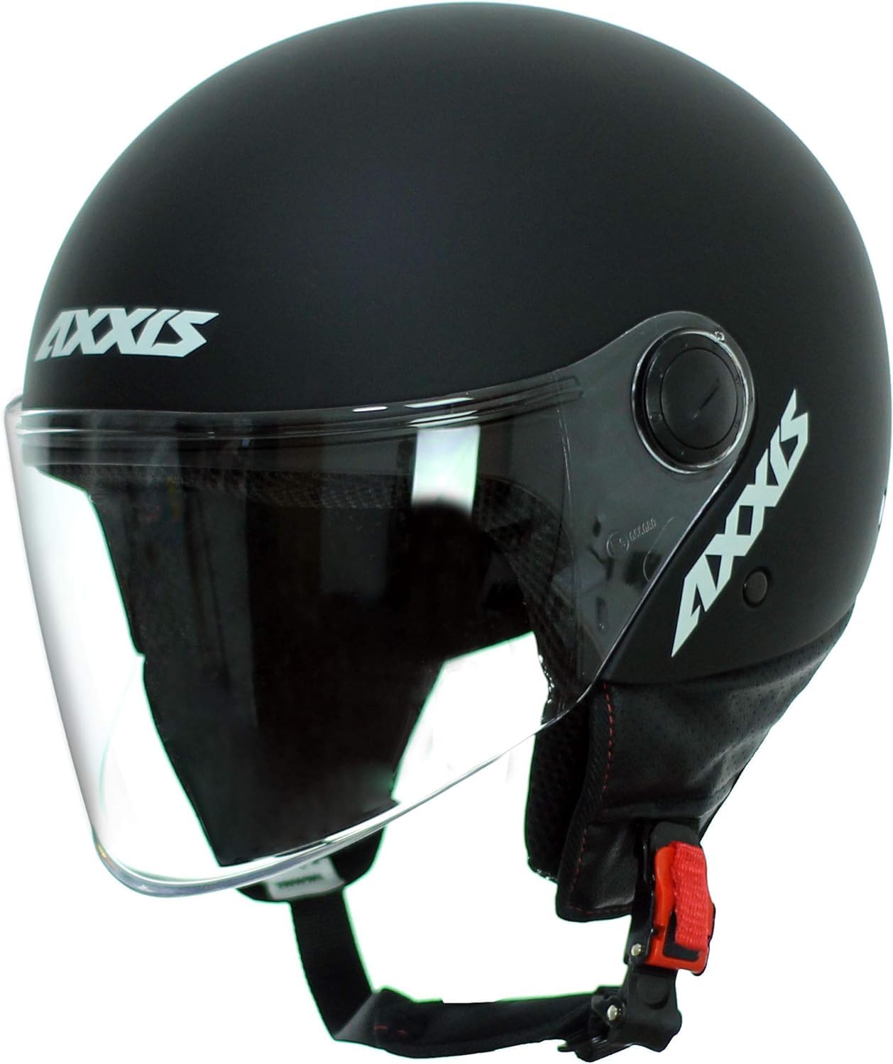 Casco Axxis Square Solid A1 integral negro mate talla S moto carretera 5
