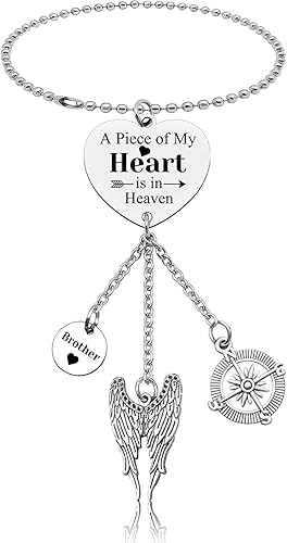 Regalo conmemorativo por la pérdida del hermano, accesorios colgantes de automóvil, regalo de condolencias por pérdida de hermano en memoria del