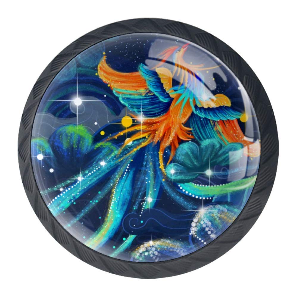 Magic Phoenix Cabinet Dresser Drawer Knobs Glass Pull Handle for Cabinet Door Wardrobe Cupboard