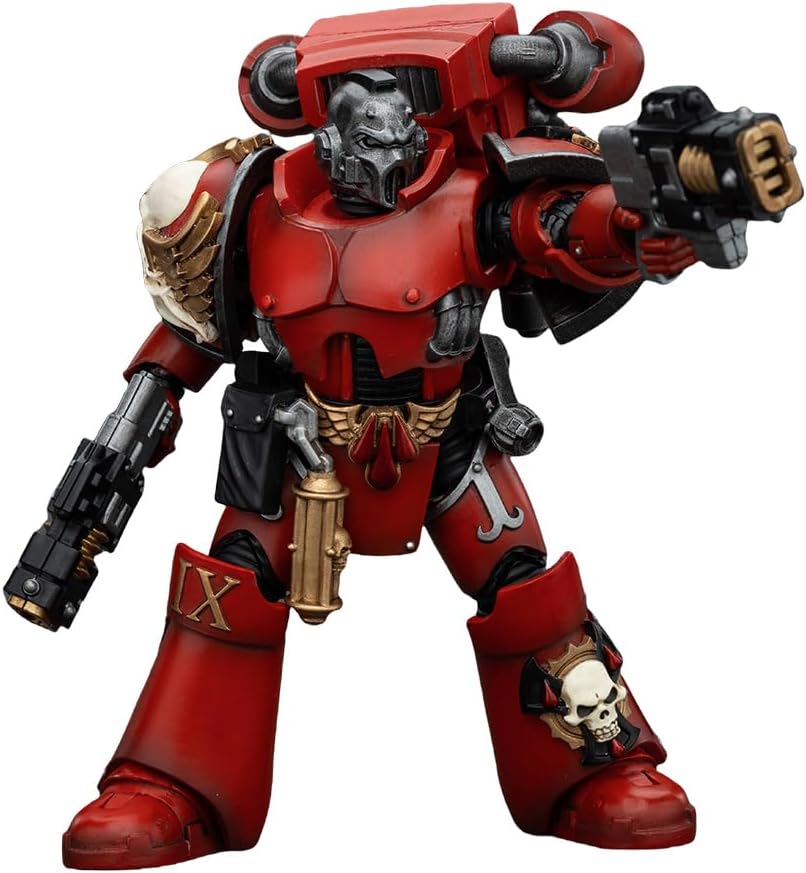 JOYTOY Warhammer 30K 1/18 Blood Angels Angel's Tears Squad Erelim with Volkite Serpentas Collection Model Birthday Gift 4.8 Inch