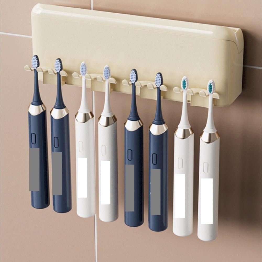 Porta Cepillos De Dientes Hotel Soporte For Cepillo De Dientes Sin Taladro, Taza For Enjuague Bucal, Estante Montado En La Pared Accesorios Baño(4 Cups)