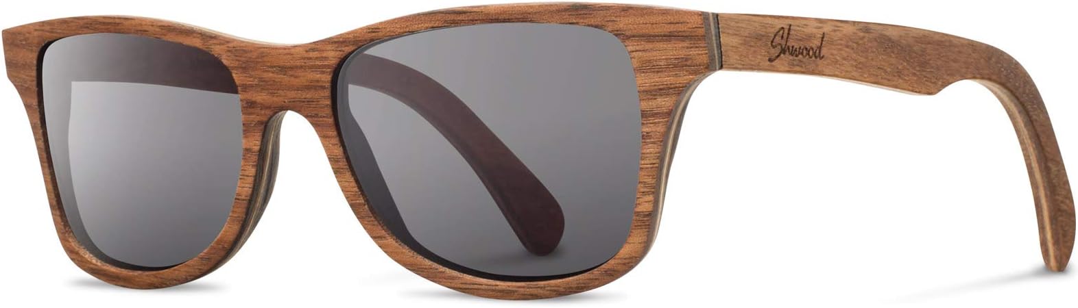 Shwood WOCWG Walnut Walnut Canby Square Sunglasses Lens Category 3 Size 53mm