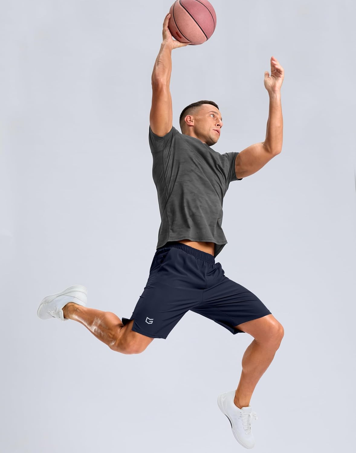 G Gradual Men's Workout Gym Shorts with 2 Zipper Pockets 7"/ 5"/ 9" Quick Dry Athletic Running Basketball Shorts for Men - Image 7