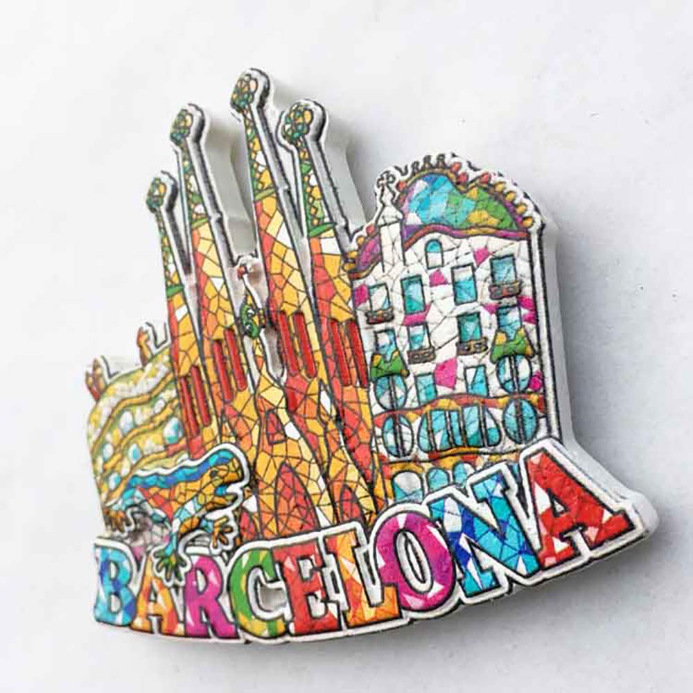 Magnete Frigo Sagrada Familia Barcellona - Souvenir Turistico In 3D