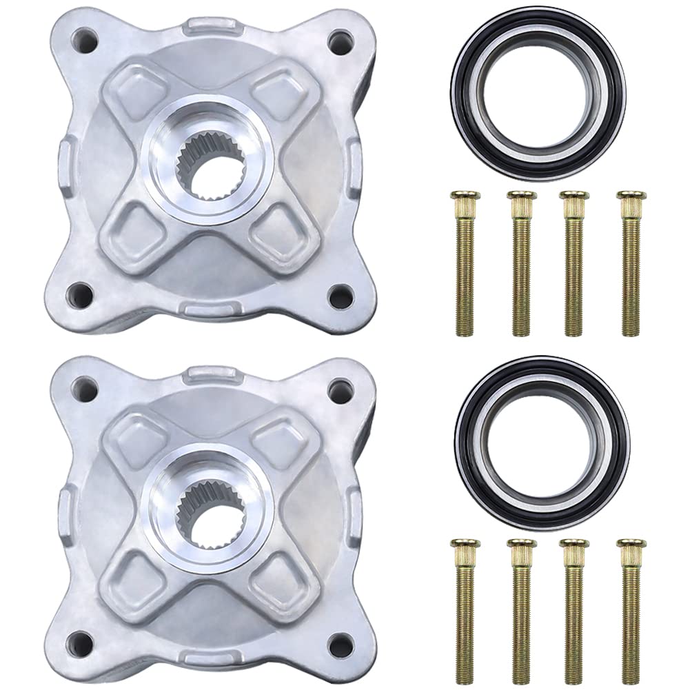 5137219 Front Left Right Wheel Hub Service kit with Studs and 44mm Bearings Replacement for Polaris RZR 800 EFI 2008-2014 Replace Part 3514699 7518654