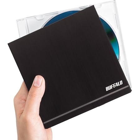BUFFALO ポータブルDVDドライブ CPRM対応再生ソフト付 コンパクトモデル DVSM-PSS58U2-BK