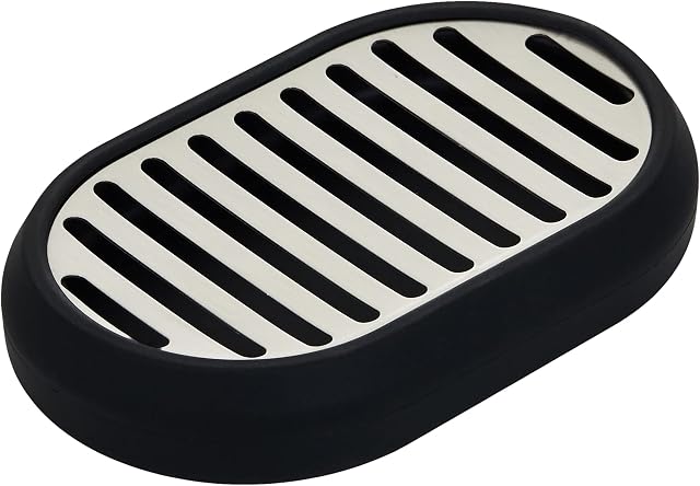 Amazon Basics Stainless Steel Soap Dish - Black
