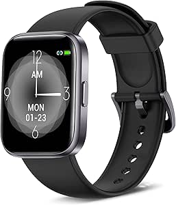 AcclaFit Smart Watch Fitness Tracker with 24/7 Sleep Monitor, 1.7'' Full Touch 5 ATM Waterproof Smartwatch, Step Counter Watch for Women Men Kids