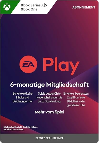 EA Play 6 Month Subscription | Xbox One/Series X|S - Download Code - 1