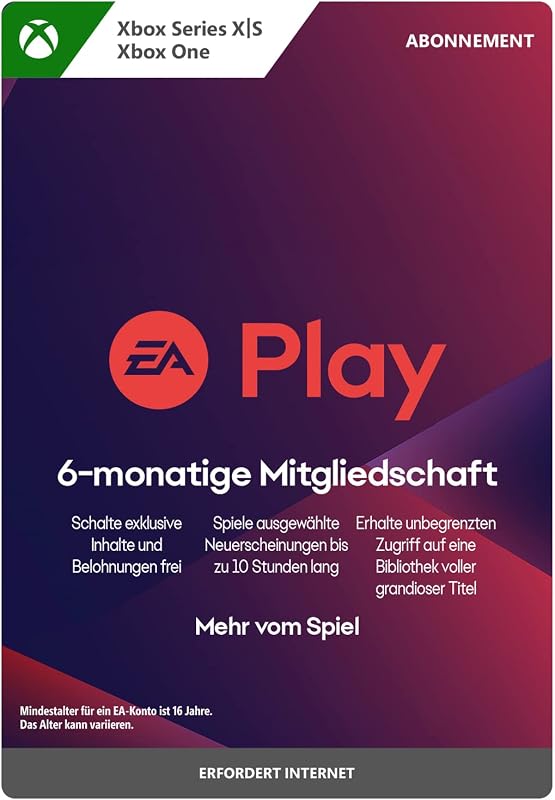 EA Play 6 Month Subscription | Xbox One/Series X|S - Download Code