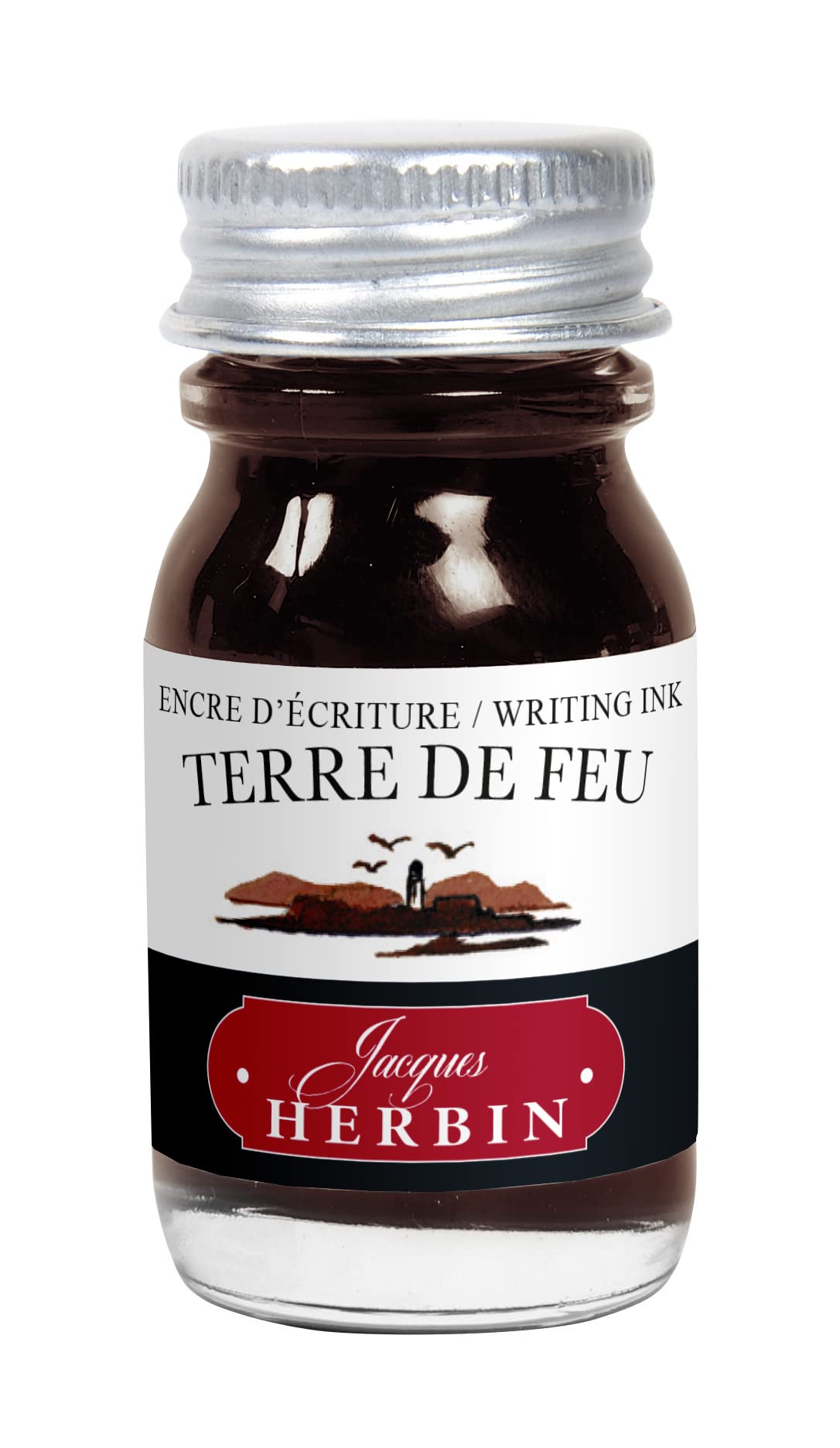 Jacques Herbin 11547T - Writing and drawing ink - Fountain pens and rollerball pens - Terra de feu/ Terra of Fire - 10 ml - Made in France - Calligraphy