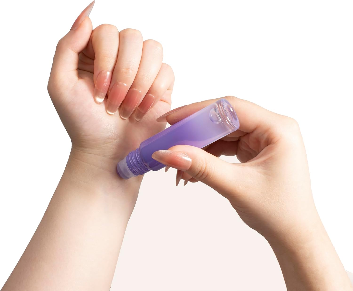 6 Pack 10ml Amethyst Quartz Roller Bottles for Essential Oils