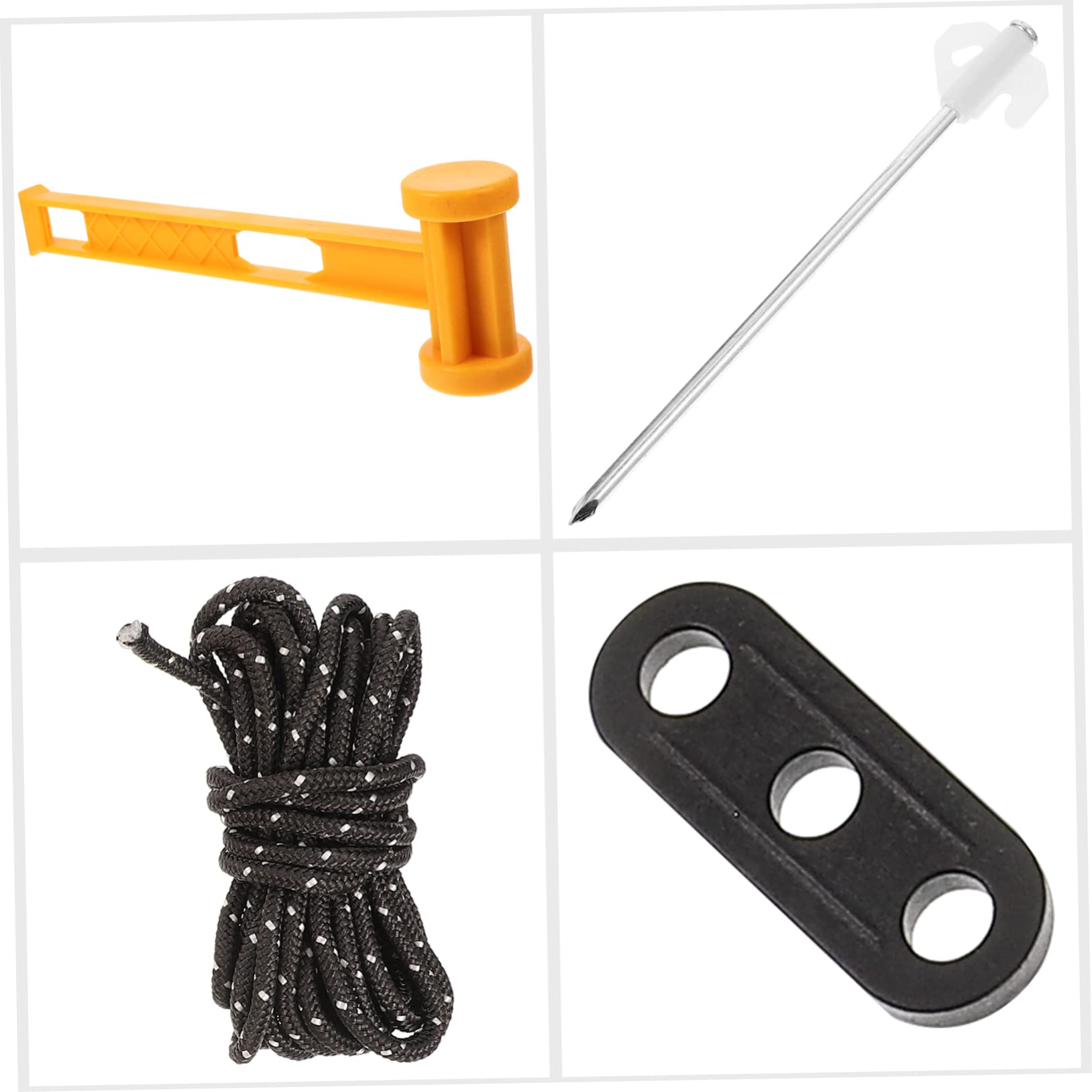 Estacas para Tienda de Campaña, 1 Juego, Plástico y Nylon