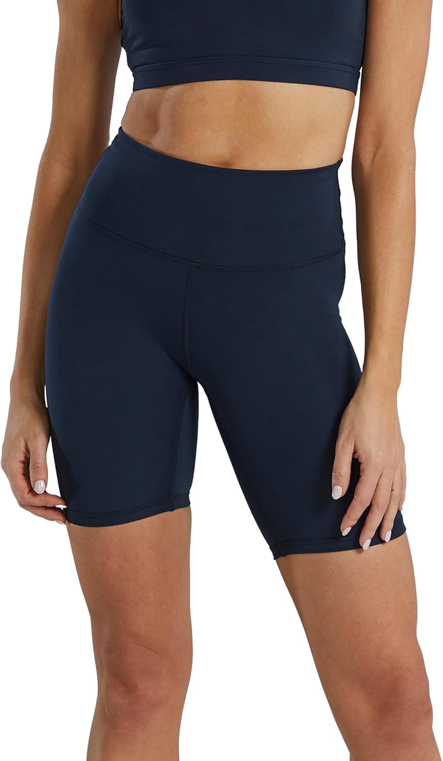 TYR Women's High Rise Athletic Workout Short 8"