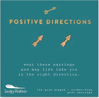 Small Stud Earrings for Women - 14k Gold Dipped Post Earrings Presented on Sentimental Message Card Makes an Ideal Gift for Women and Teens