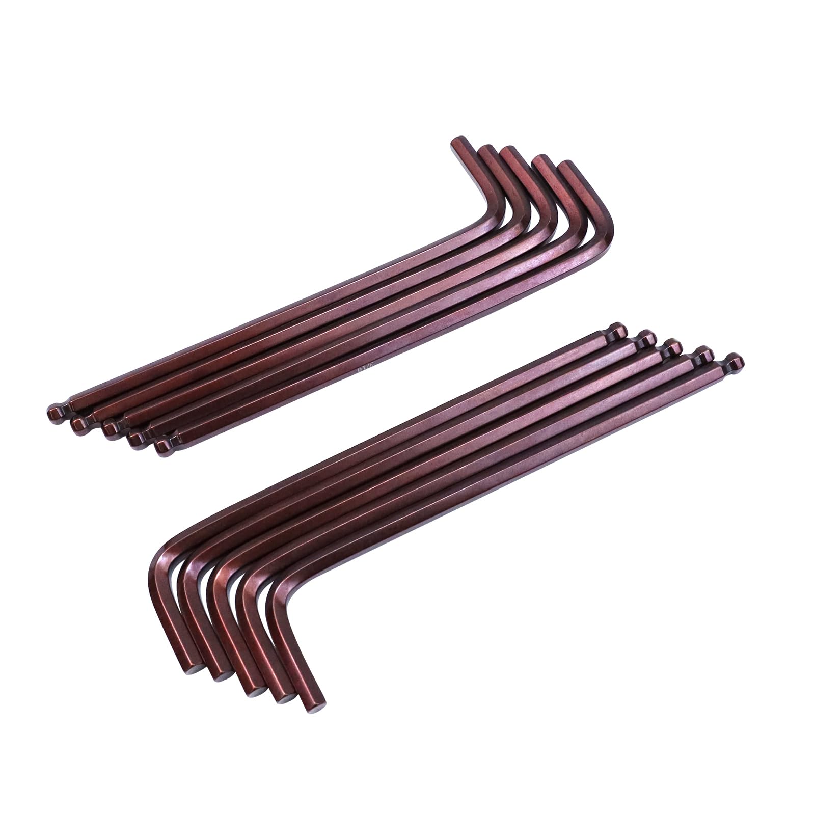 Rannb 3/16" Hex Key Wrench L Shaped Ball End Allen Wrench Solid Steel Repairing Tool for Furniture, Bike, Electronics -10pcs