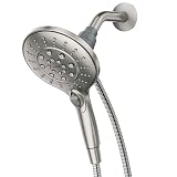 Moen Engage Spot Resist Brushed Nickel Six-Function 5.5-Inch Removable Handheld Showerhead with Magnetic Docking System, 26112SRN Spot Resist Brushed Nickel 5.5-Inch