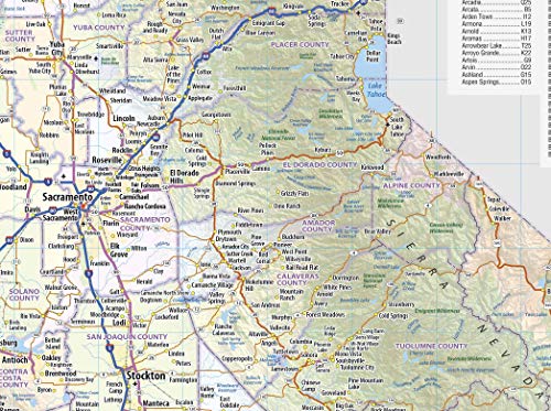 California Laminated Wall Map (36” Wide X 41” High) #TOP5