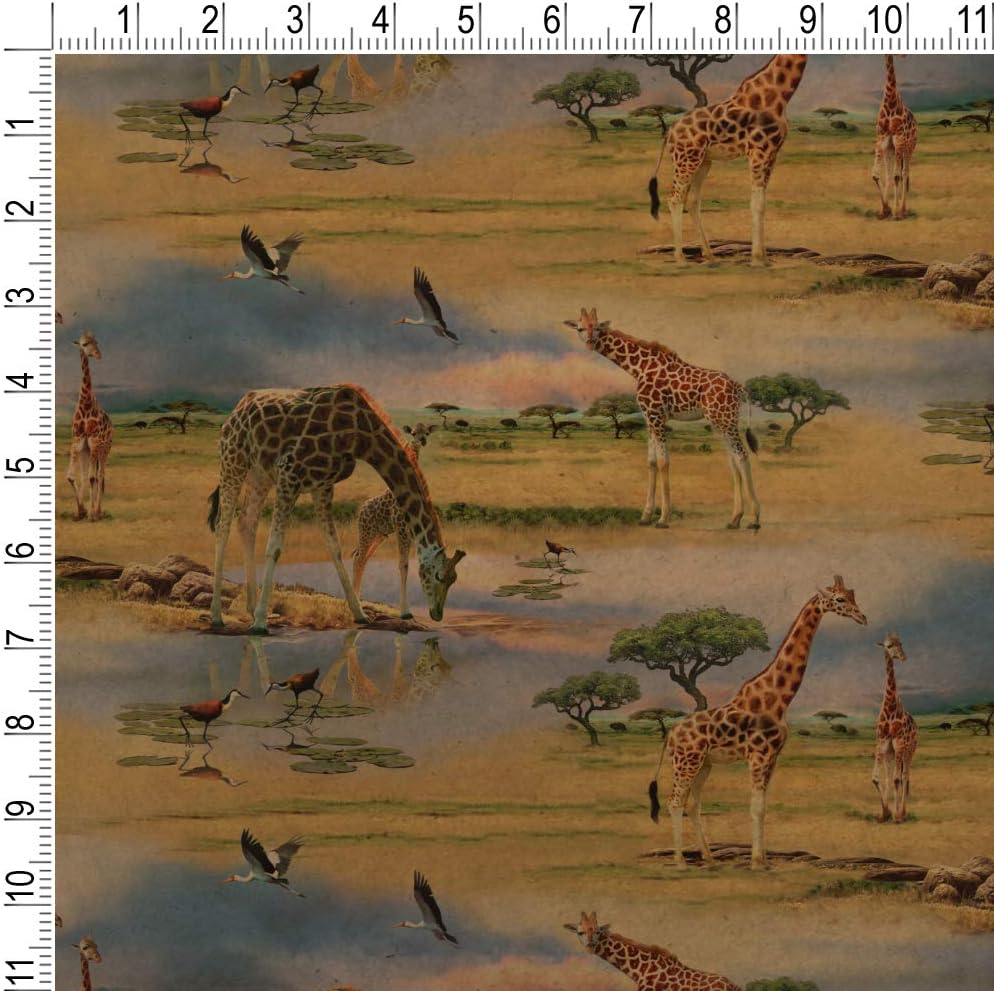 GRAPHICS & MORE Giraffe Family African Animals Pattern Premium Kraft Roll Gift Wrap Wrapping Paper