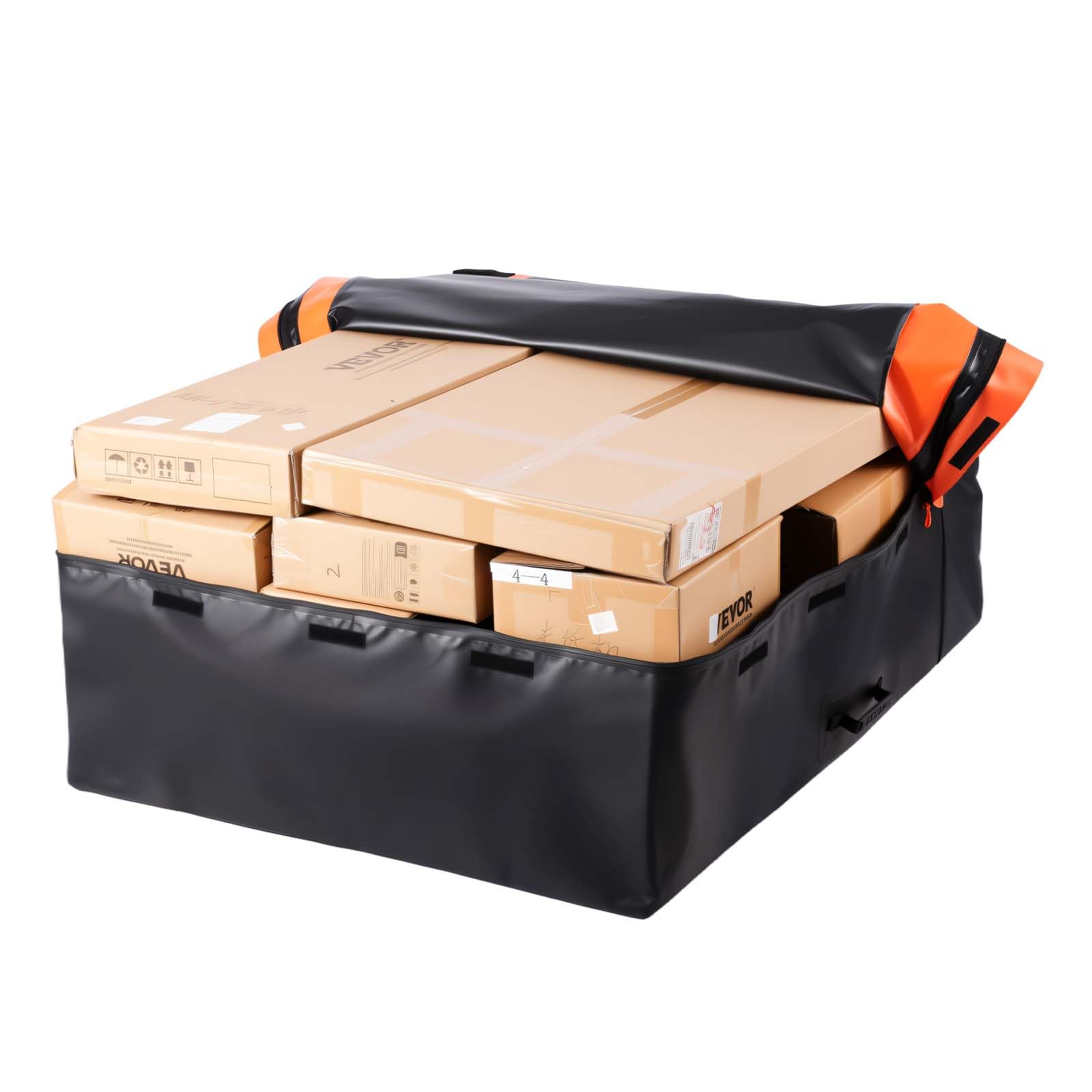 VEVOR Borsa da Carico per Cassone di Camion 1300 x 1020 x 555 mm Borsa da Carico Resistente per Cassone di Camion con 4 Corde Elastiche con Ganci, Adatta a Una Varietà di SUV e Pick-up