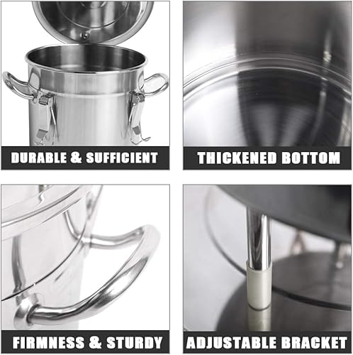 Miniatura 5 de AnEssOil Home Distiller Moonshine Still Spirits - Bote de refrigeración con termómetro y bomba de agua para agua de whisky y aceite esencial de