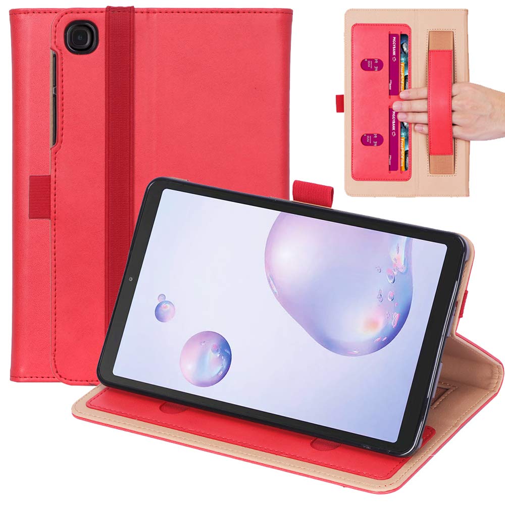 GylintCase for Glaxy Tab A7 2020, Multifunctional Cover Standing Multiple Viewing Angles for Galaxy Tab A7 10.4 Inches 2020 SM-T500, SM-T507 Red